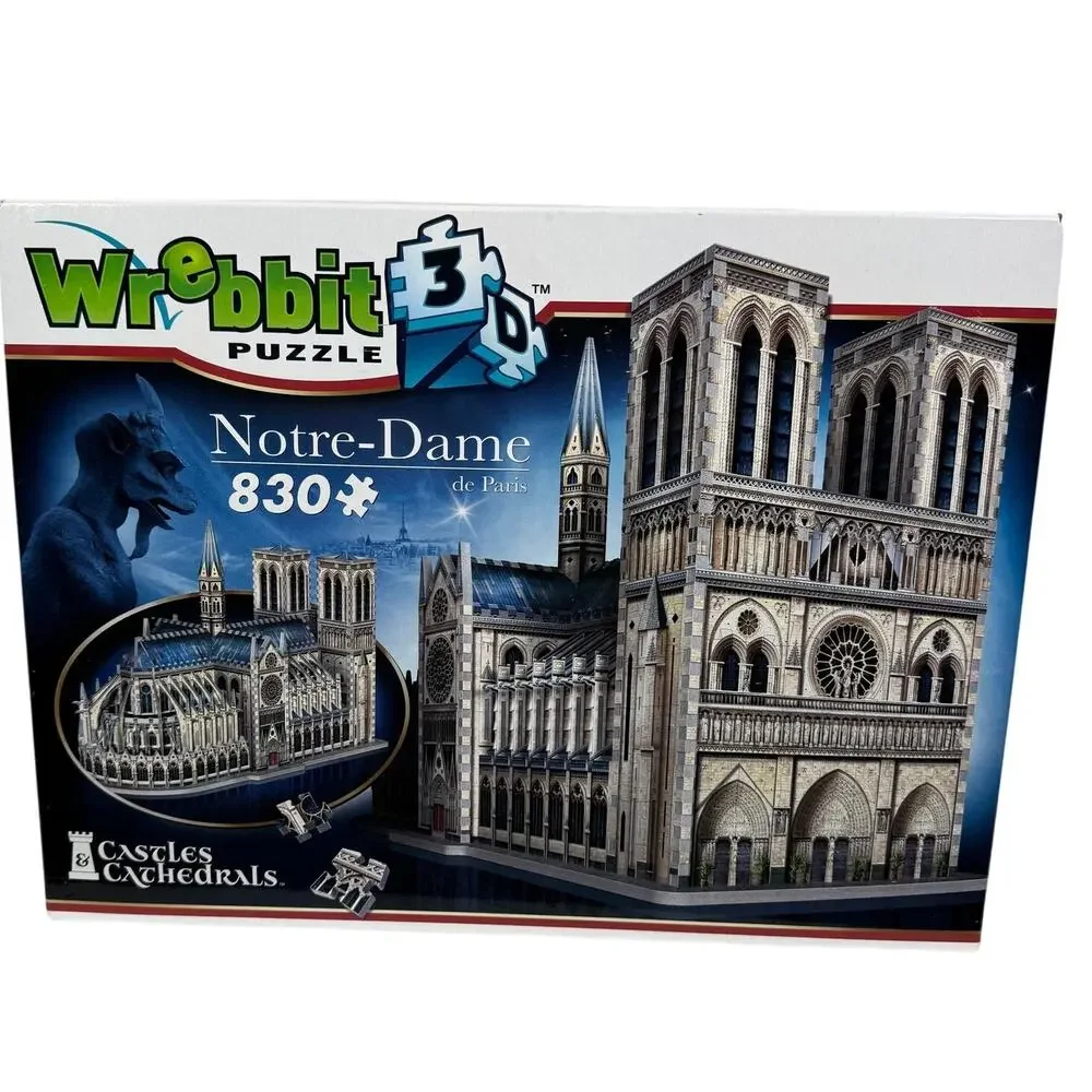 Wrebbit 3D Notre-Dame de‎ Paris 830 Piece 3D Jigsaw Puzzle